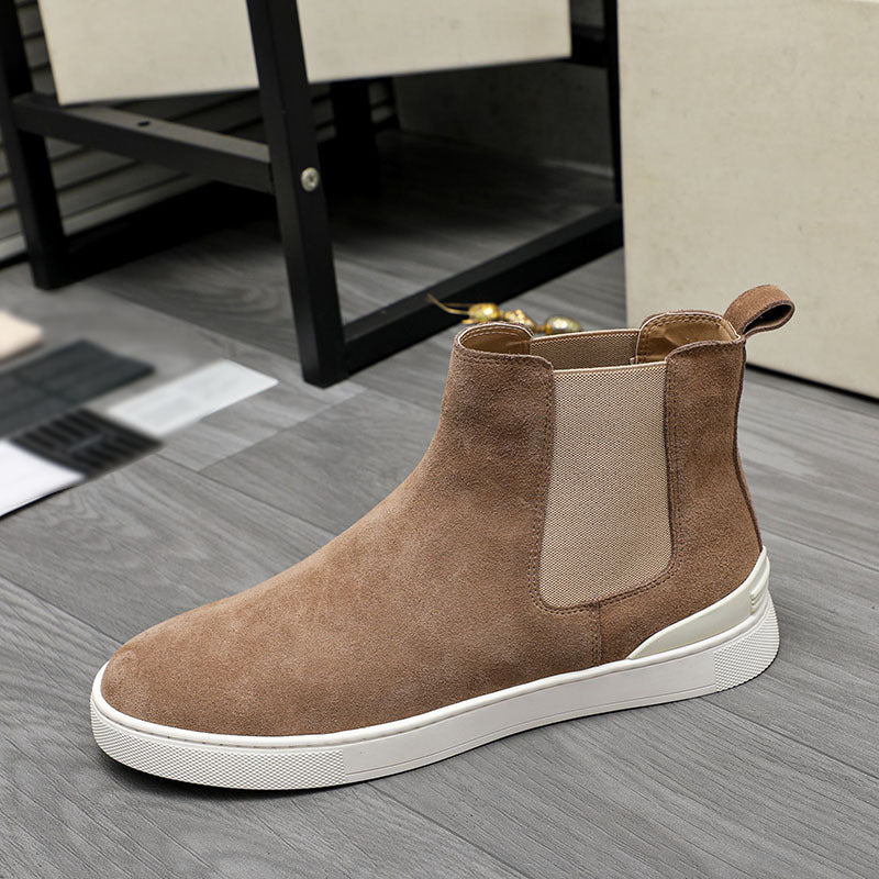 High-Top Schuhe Mit Soft Sohle, Aus Wildleder
