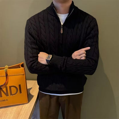 Herren Stehkragen Pullover