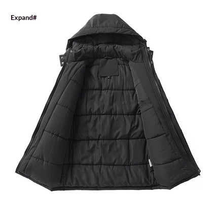 Thickened Men's Jacket With Detachable Hood