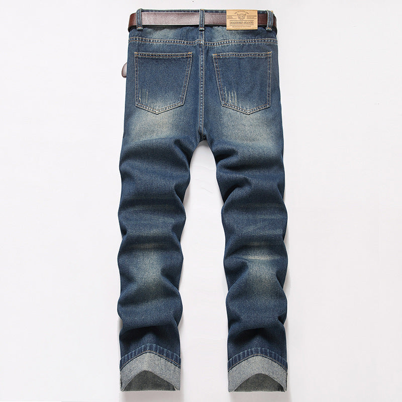 Gerade Faltenresistente Lockere Casual Jeans für Herren