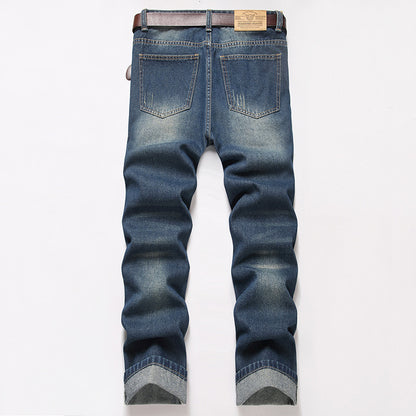 Gerade Faltenresistente Lockere Casual Jeans für Herren