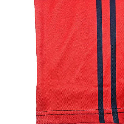 Loose Striped Printed Short Sleeve Polo Shirt For Men