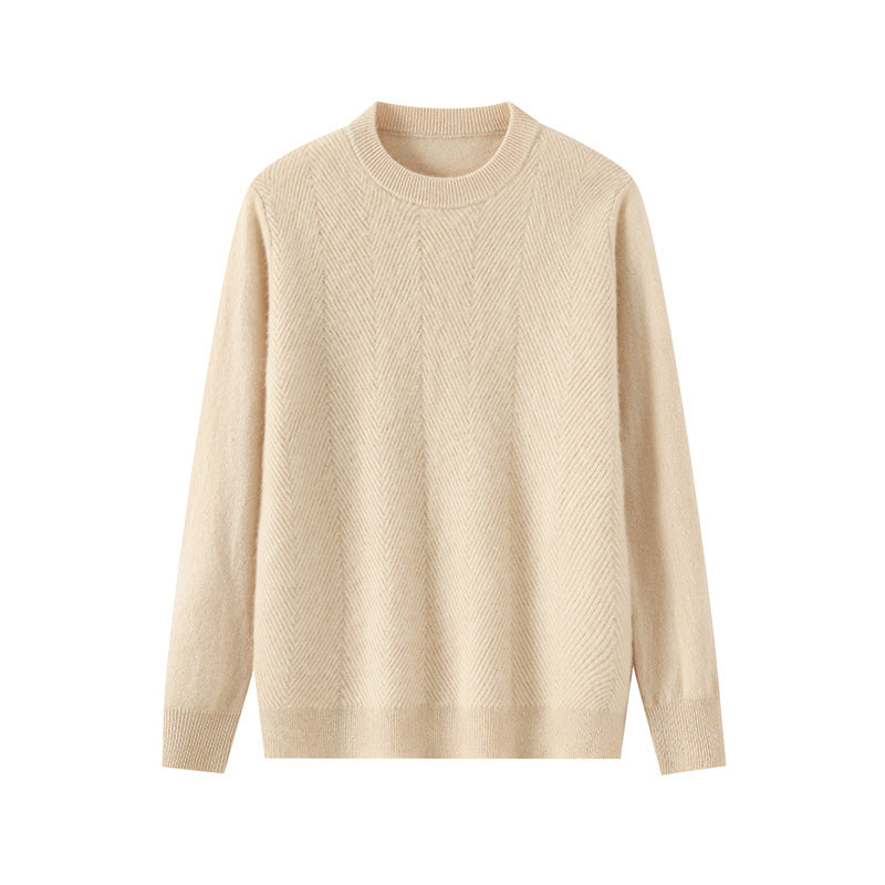 Round Neck Pullover Leisure Knitted Sweater For Men