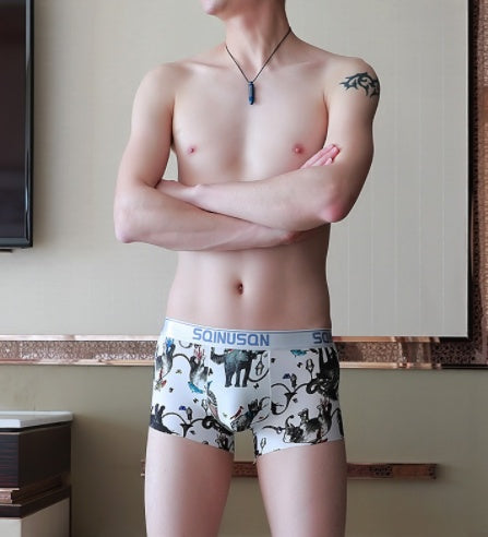 New Ice Silk Men's Thin Breathable Boxer Pants