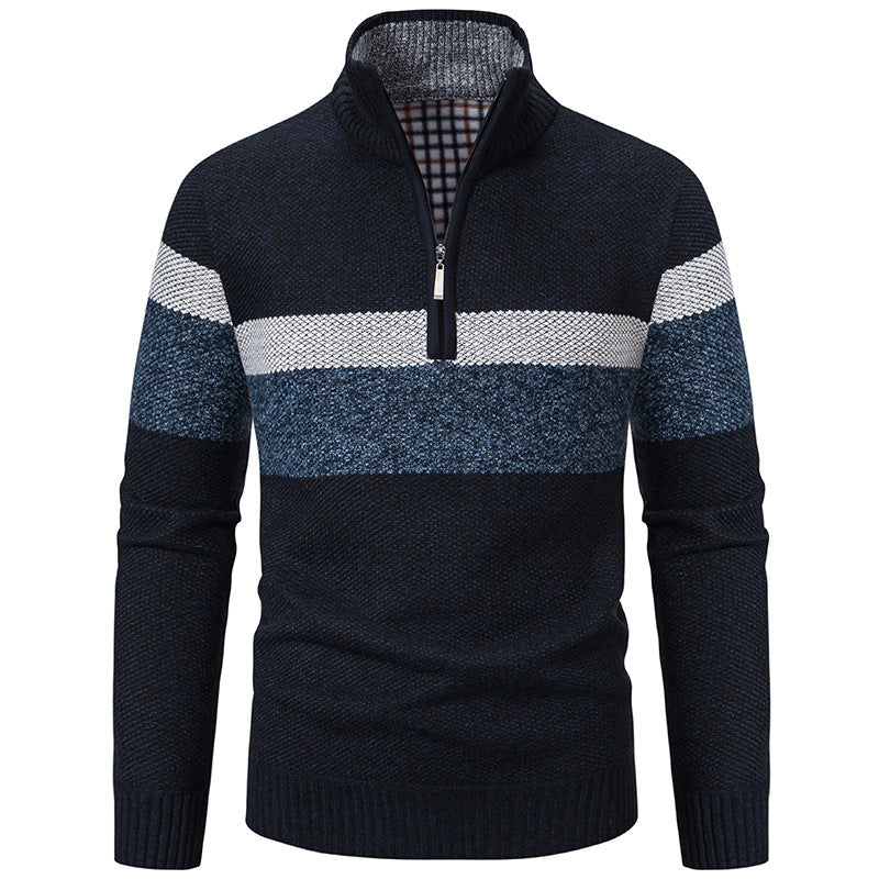 Stand-collar Warm Knitted Sweater Pullover