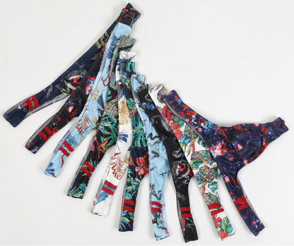 Cartoon Printing Moisture Wicking Low Waist Men's Panties