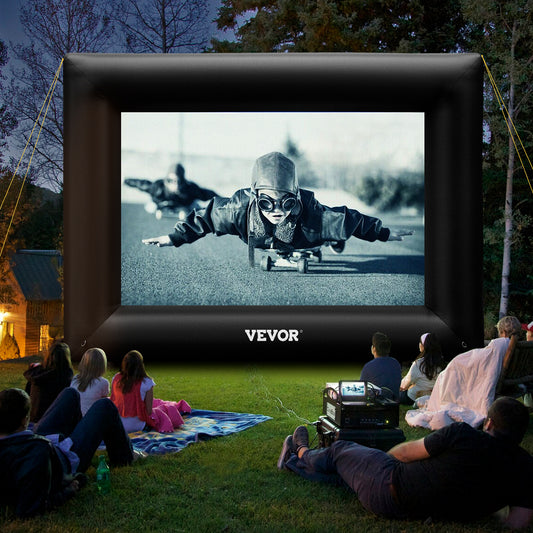 VEVOR Inflatable Movie Screen 24FT 288inch  Inflatable Projector Screen For Outside With 360W Air Blower Inflatable Screen Oxford Fabric Material Blow Up Screen For Outdoor Movie Supports Front Rear P