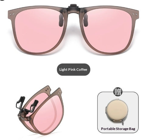 Foldable Polarized Sunglass Clips UV Protection Fashionable Lightweight