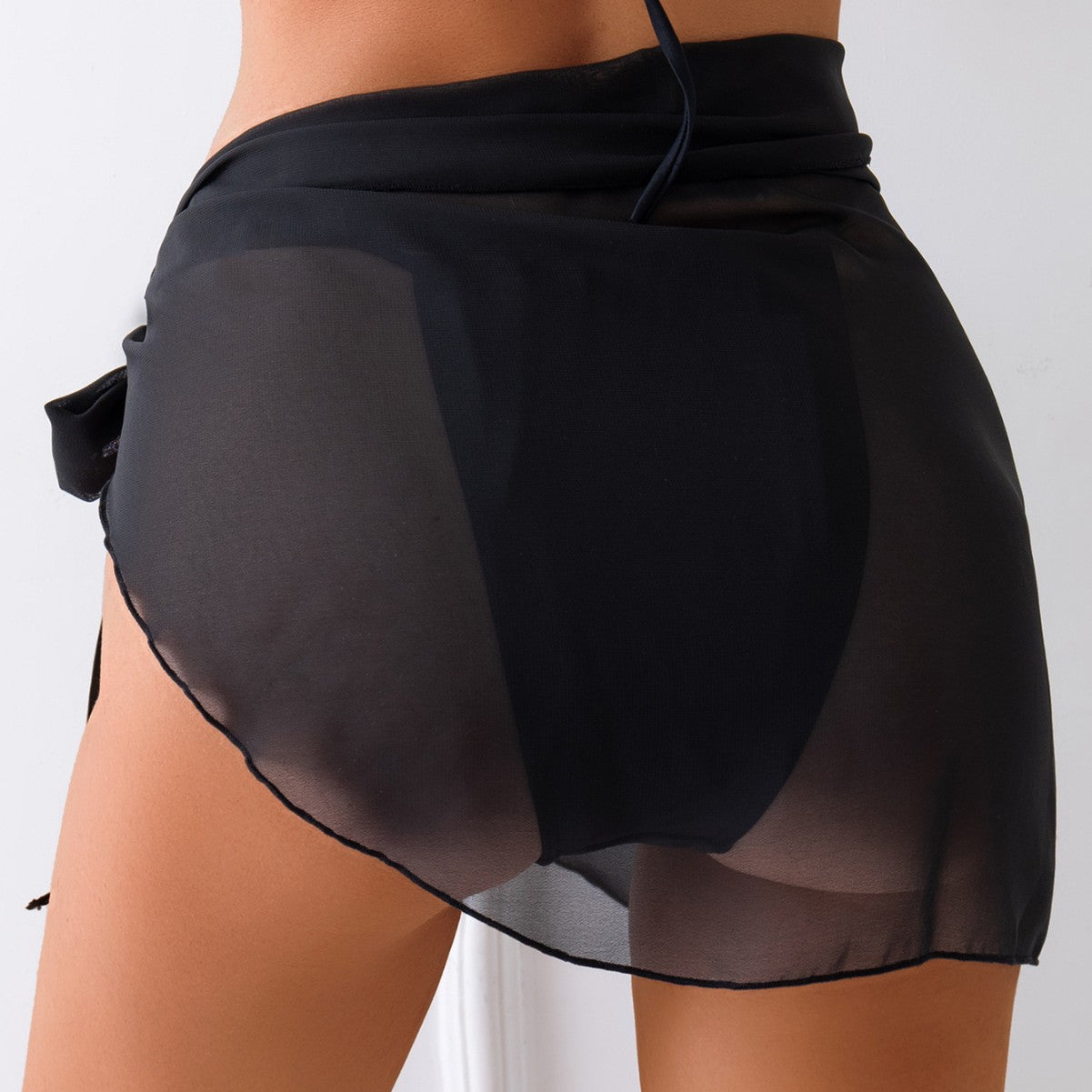 Exklusiver Chiffon Strand-Wickelrock mit Muschel-Detail – Luftiger Pareo & Bikini Cover-up – Eleganter Strandrock für Urlaub & Pool