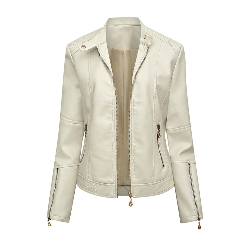 New Women's PU Leather Jacket