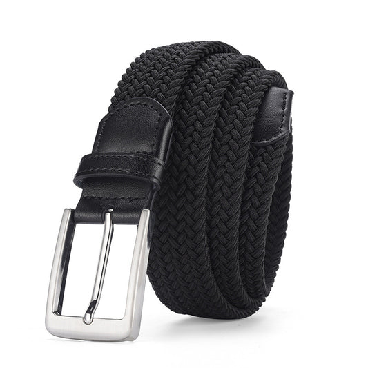 Versatile Pin-buckle Elastic Woven Canvas Belt