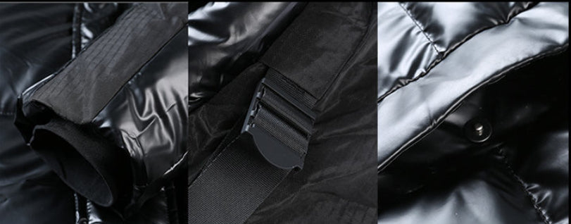 Verdickte Daunenjacke mit Kapuze