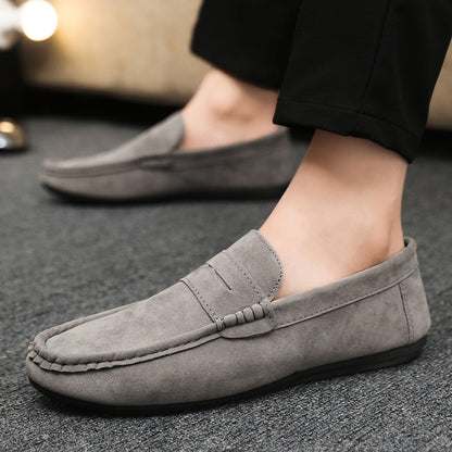 Leichte Herren Slip-on Freizeitschuhe – Atmungsaktives Canvas – Komfortable Loafer mit spitzer Zehenpartie
