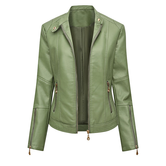 New Women's PU Leather Jacket