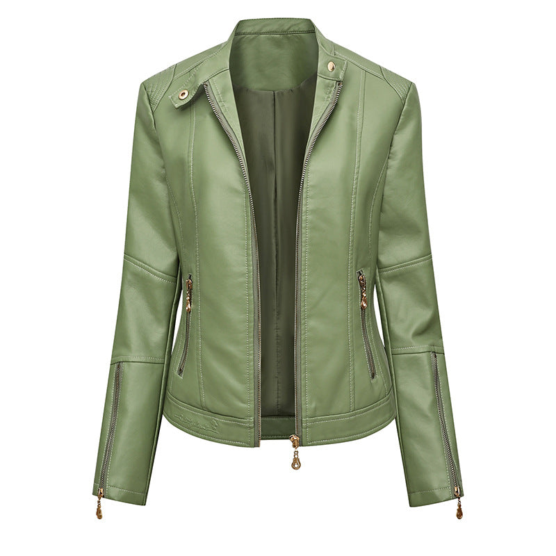 New Women's PU Leather Jacket