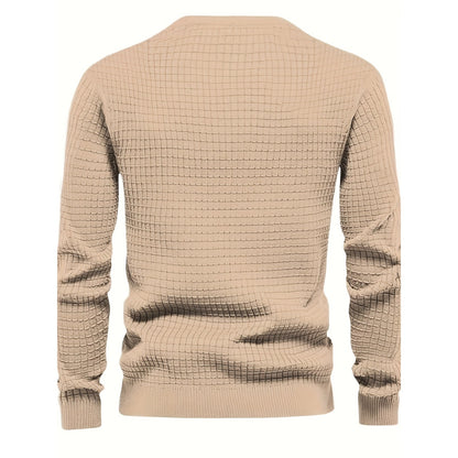 Eleganter Herren Strick-Cardigan mit Waffelstruktur – Slim Fit – Langarm-Oberteil für Freizeit & Business