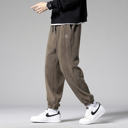 Loose Fleece-gefütterte dicke Jogginghose Casual Hose für Männer
