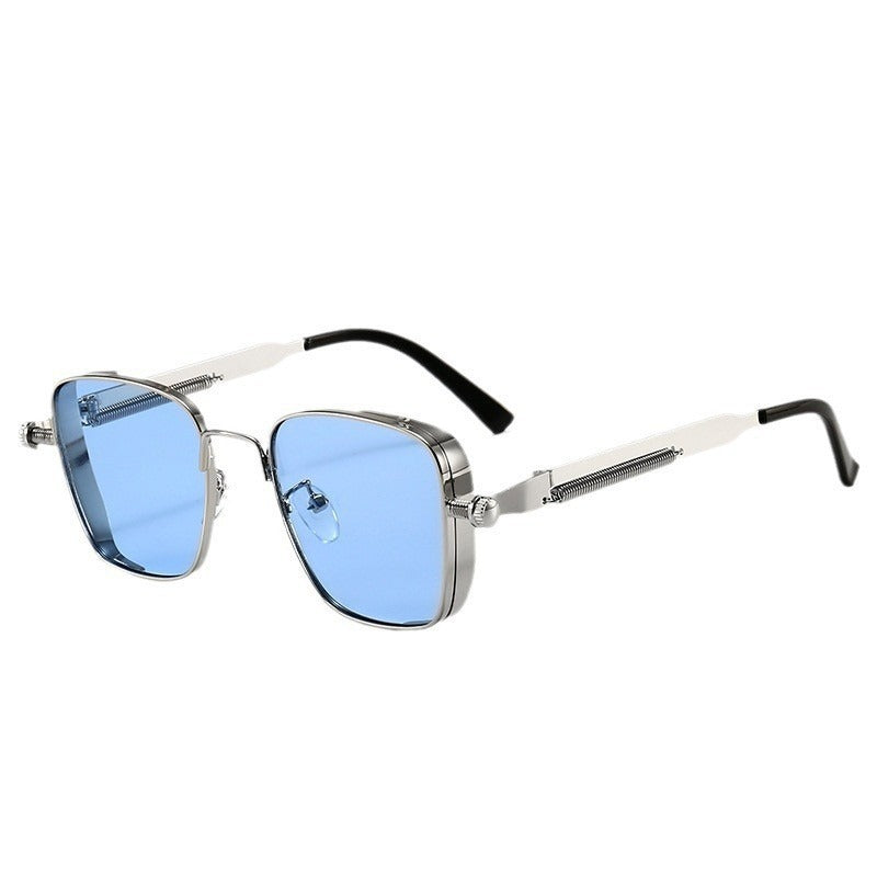 Quadratische Vintage-Sonnenbrille im Hip-Hop-Stil – Robustes Metallgestell – UV400 Schutz & Personalisierbare Farben