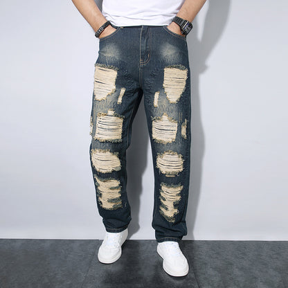 Gerade Faltenresistente Lockere Casual Jeans für Herren