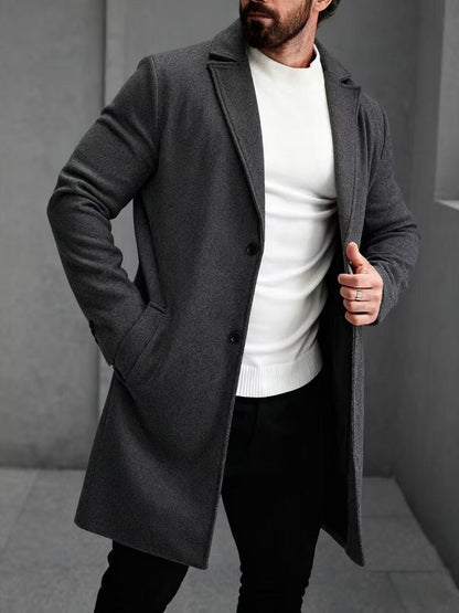 Classic Versatile Business-style High-end Single-breasted Casual Trench Coat