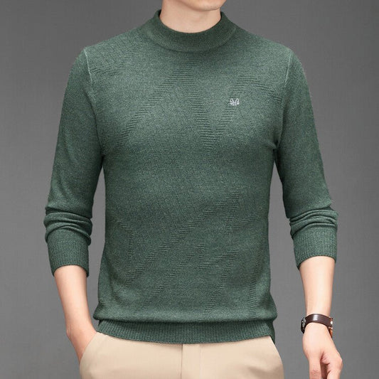 Spring And Autumn Casual Half Turtleneck Solid Color Sweater - Joker