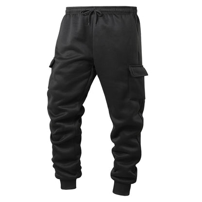 Warm Thick Trousers Sweatpants Men's Thicken Ankle-tied
