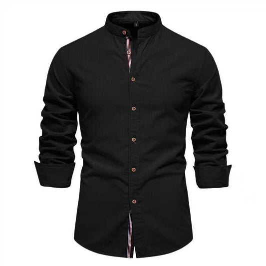 Men's Solid Color Long Sleeve Shirt - Joker
