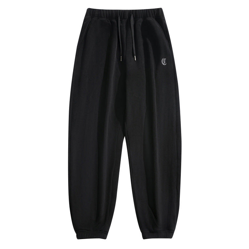 Loose Fleece-gefütterte dicke Jogginghose Casual Hose für Männer