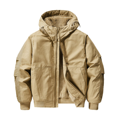 Men's Winter Padded Cotton Workwear With Fleece Lining