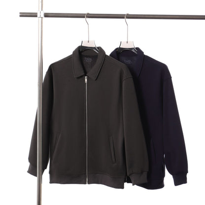 Japanese Retro Heavyweight 420g Silver Fox Fleece Solid Color Lapel Zip-up Jacket