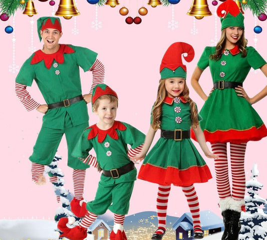 Corduroy Children's Christmas Elf Clothing - Joker