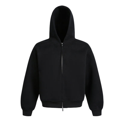 Heavy-duty Double-zipper American-style Hoodie For Couples
