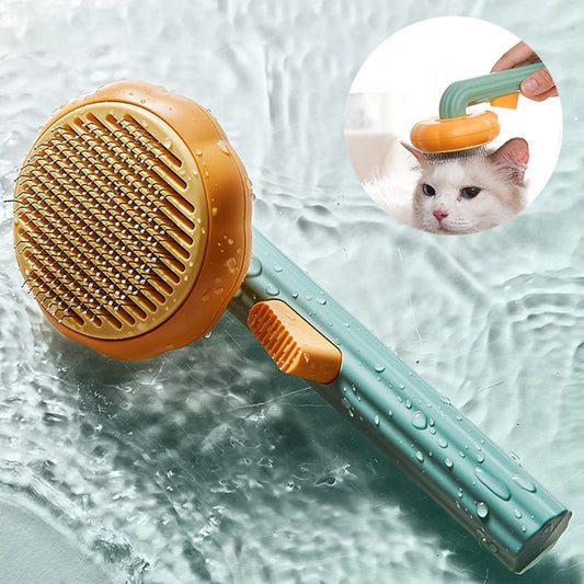 New Pet Cat Brush Hot Selling Hand - held Steel Wire Self - cleaning Comb Looper For Hair Removal - Joker