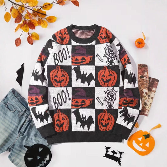 Faux Fur Men's Halloween New Autumn And Winter Loose Round Neck Pullover - Joker