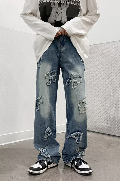 Loose Retro Casual Wide-Leg-Hose