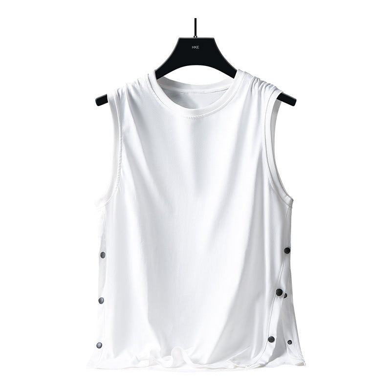 Double Yarn 100 Cotton 200g Summer Men's Vest