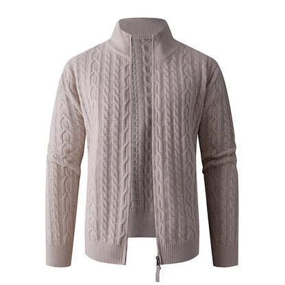 New Men's Knitwear Fashionable Half-zip Thickened Sweater