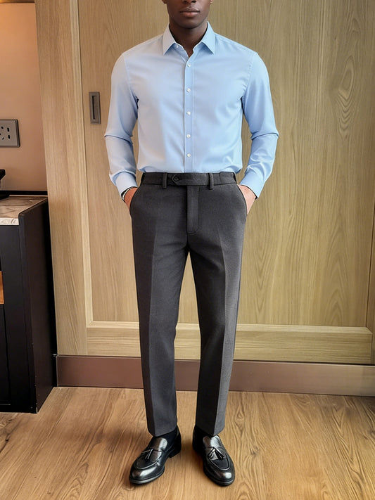 Herren-Wollhose mit verstecktem Elastikbund