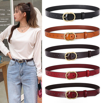Women's Leather Belt Wide And Simple