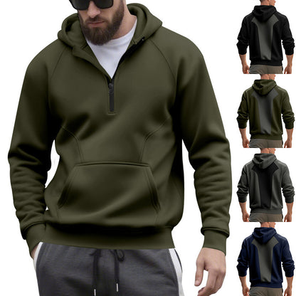 Men's Casual Sports Commuter Fleece Hooded Zip