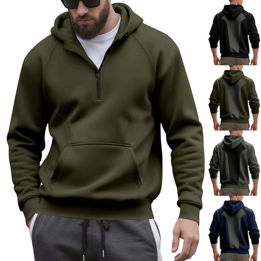Men's Casual Sports Commuter Fleece Hooded Zip