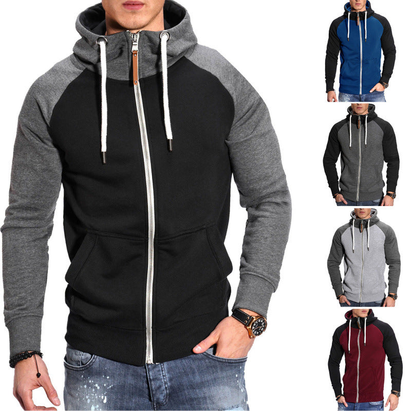 Men's Colorblock Casual Cardigan Sweater