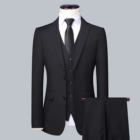 Men's South Korean-style Slim-fit Business Two-button Suit Set