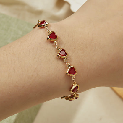 Loving-Heart Red Diamond Versatile Women's Bracelet