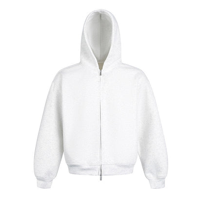 Heavy-duty Double-zipper American-style Hoodie For Couples
