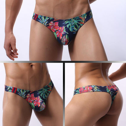 Cartoon Printing Moisture Wicking Low Waist Men's Panties