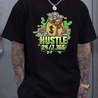 Bedrucktes Herren Sommer Casual Kurzarm Atmungsaktives T-Shirt