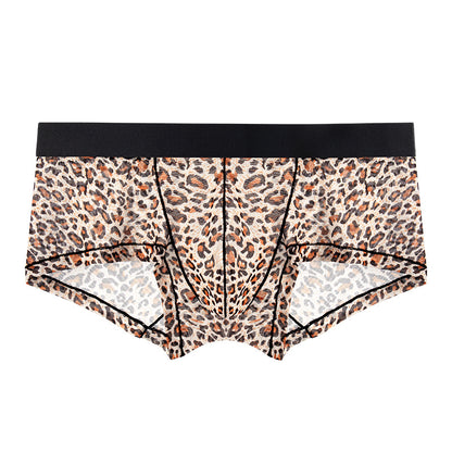 Men's Triangle Underwear Men's Low Waist Nylon Mesh Single Layer Breathable