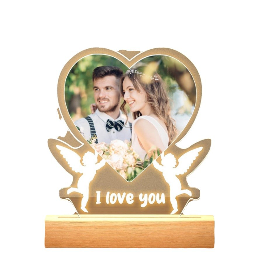 Valentine's Day Night Light Acryl Color Printing Photo Personalisiertes Ornament
