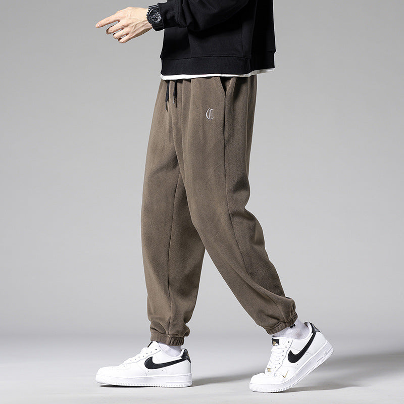 Loose Fleece-gefütterte dicke Jogginghose Casual Hose für Männer